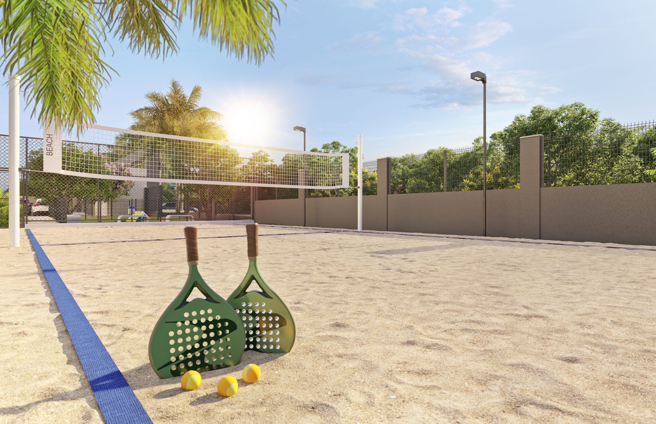 Quadra de beach tennis